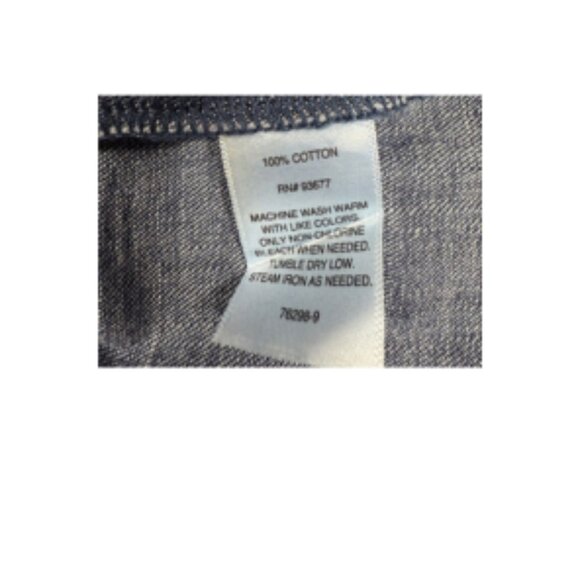 Liz Claiborne Blouse Women's XL Tunic Top – Dark Denim XL Brand NWT - Picture 7 of 7